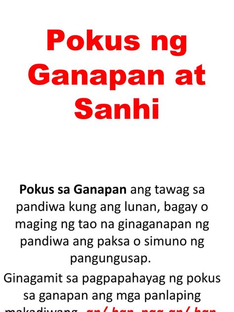 halimbawa ng pokus sa ganapan|5 halimbawa pokus sa ganapan .
